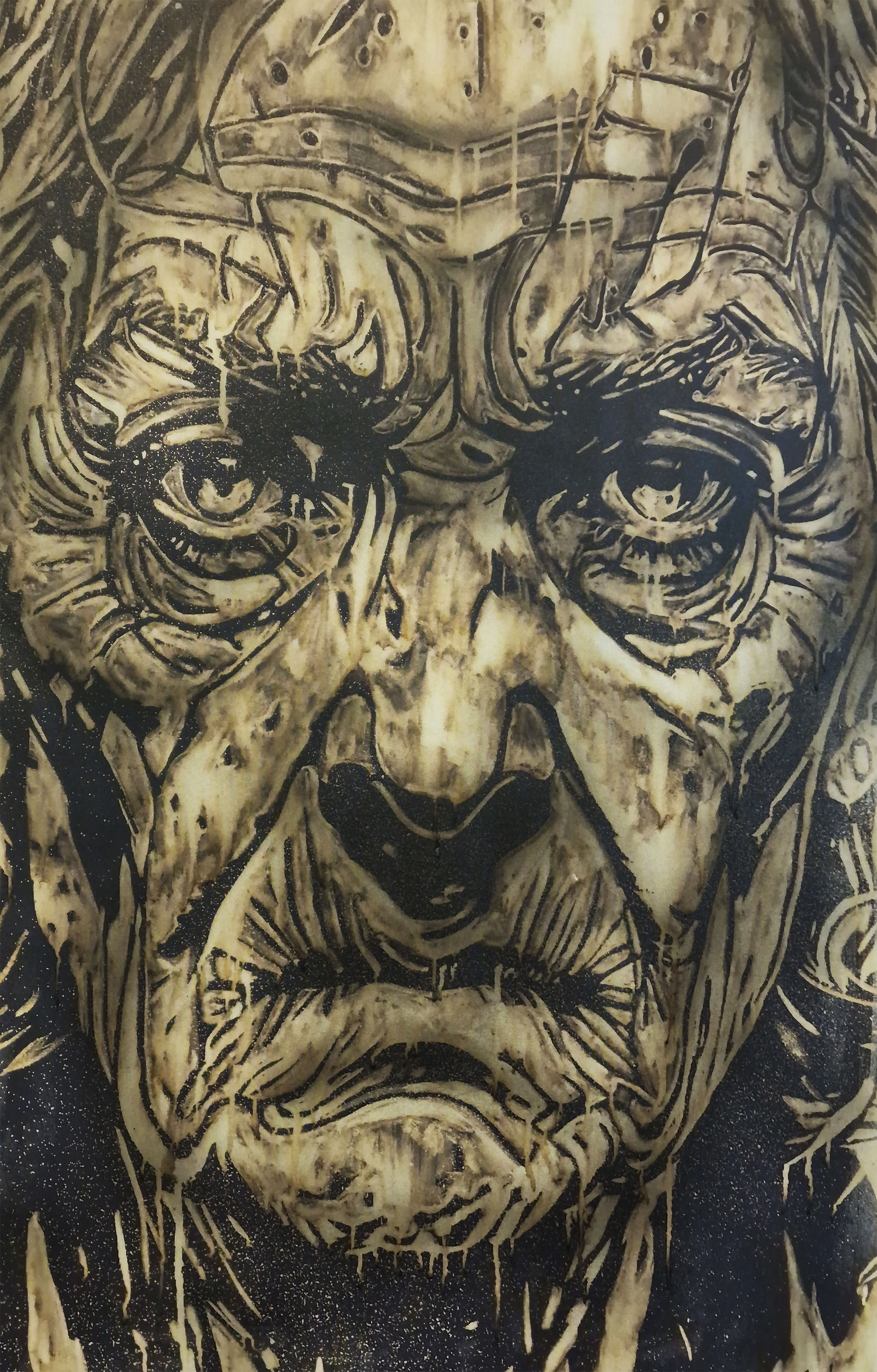 Outlived (Bleach on Canvas)