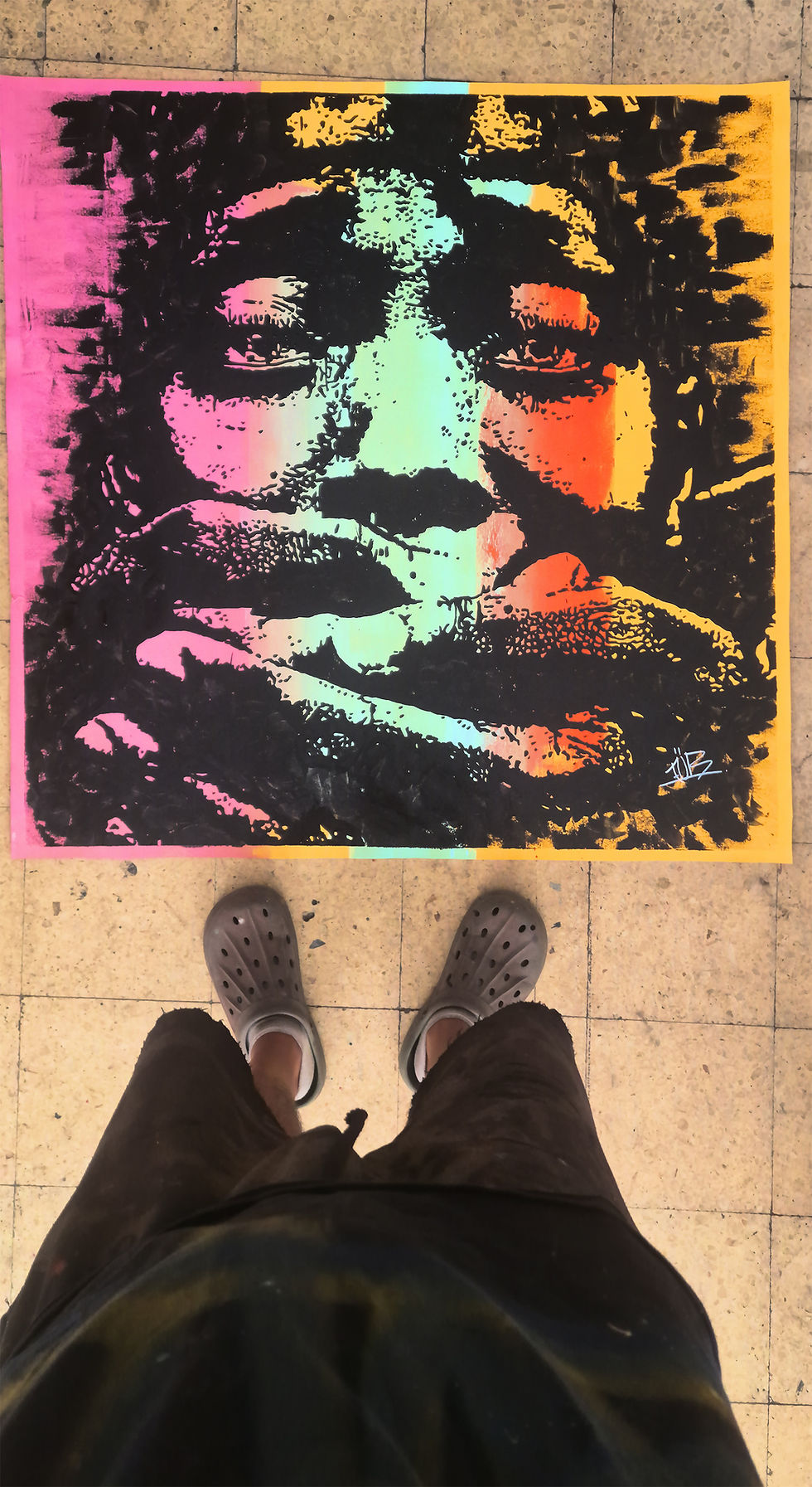 Thumbnail: The Weight of Silence (Spray on Canvas XL Size)