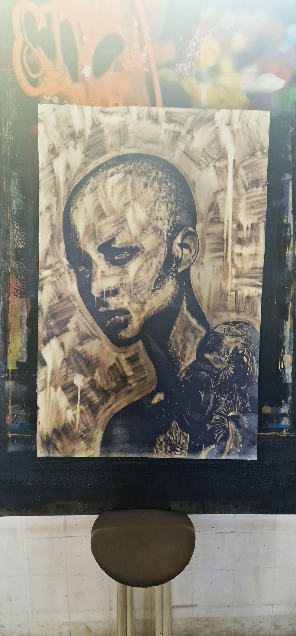 Thumbnail: The Weight of Silence (Bleach on Canvas)