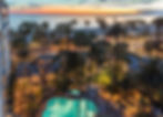 Roof top sunset at the Fairmont Miramar Beach hotel in Santa Monica, CA