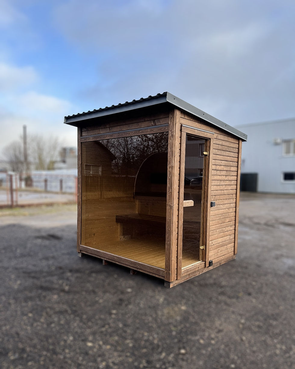M Box-Sauna mit Fenster 185x195cm