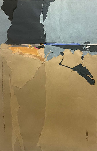 Abstract Collage of Beach and Sunset on Horizon by Arte Boukai