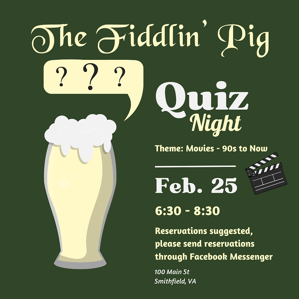 Quiz Night: Movies 90s to Now