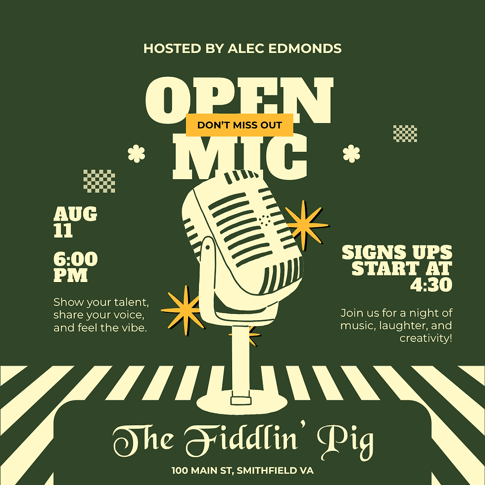 Open Mic Night - Hosted by Alec Edmonds