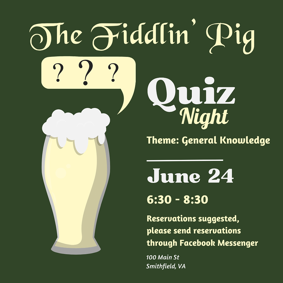 Quiz Night at The Fiddlin' Pig