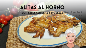 ¡Alitas como nunca antes! Crujientes al horno, bañadas en salsa barbacoa coreana y un toque de mostaza