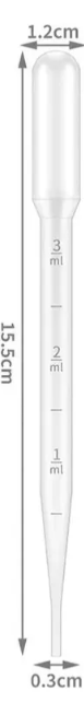 Miniatura: PIPETAS GOTERO PLÁSTICAS DE TRANSFERENCIA BURETA,  3 ML, 50 PZA