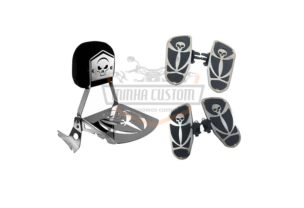 Kit Zombie - Plataformas Dianteira e Traseira + Sissy Bar - Dafra Horizon 250