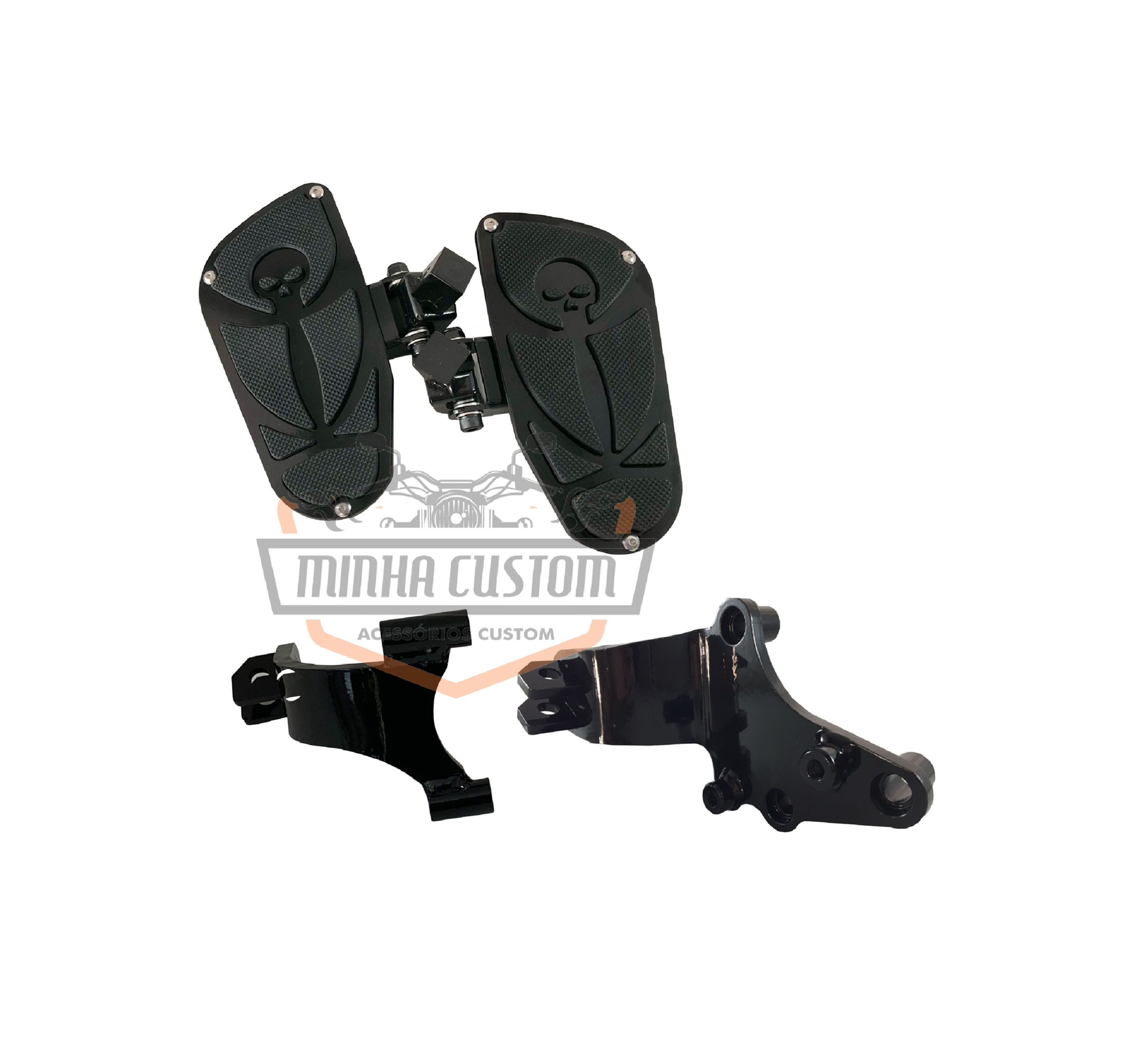 KIT Plataformas Traseira Articulada Zombie + Suporte Com ABS - HD SPORTSTER