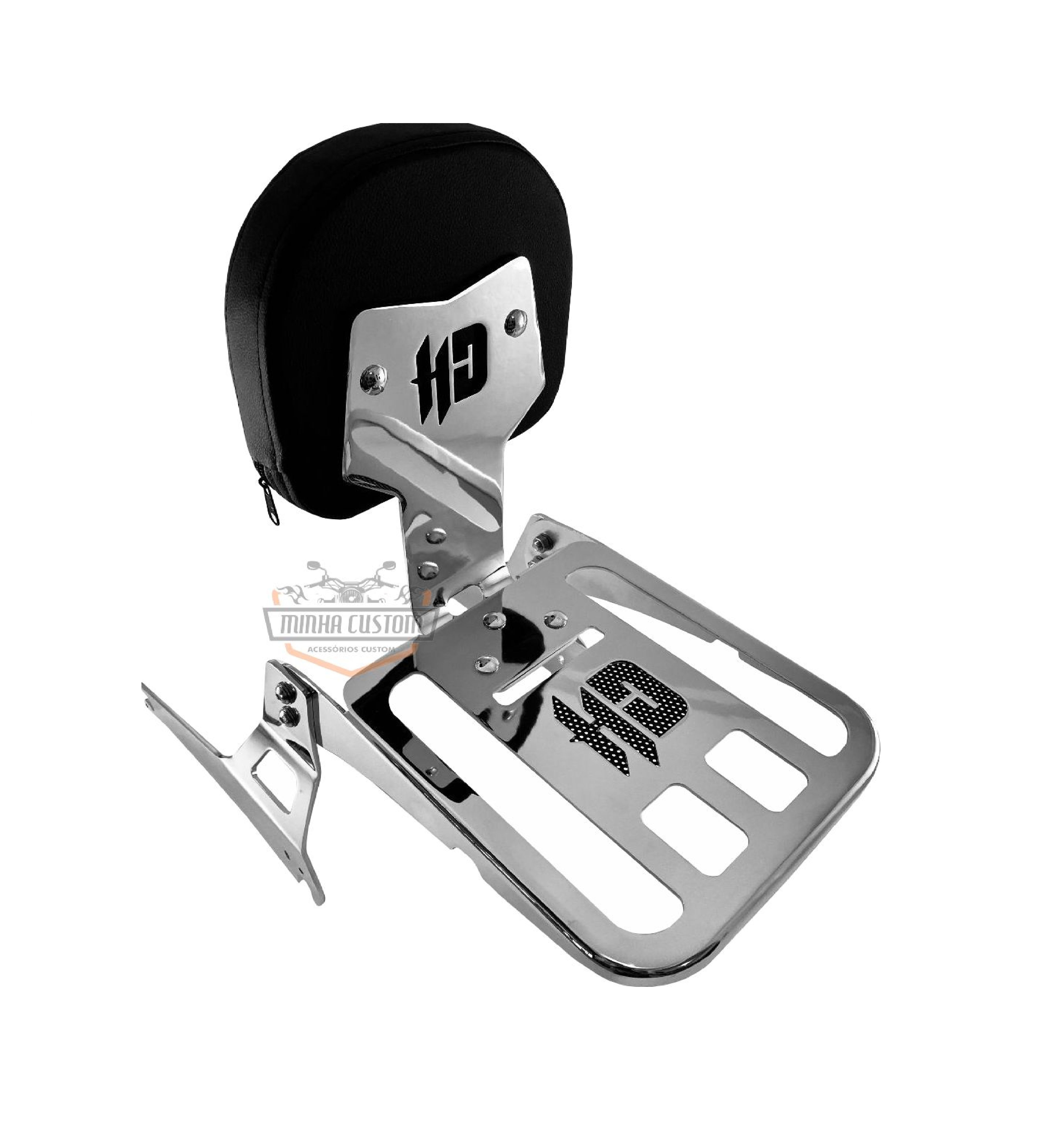 Sissy Bar Destacável Low - HD Softail Slim / Street Bob / Deluxe 2018-2025