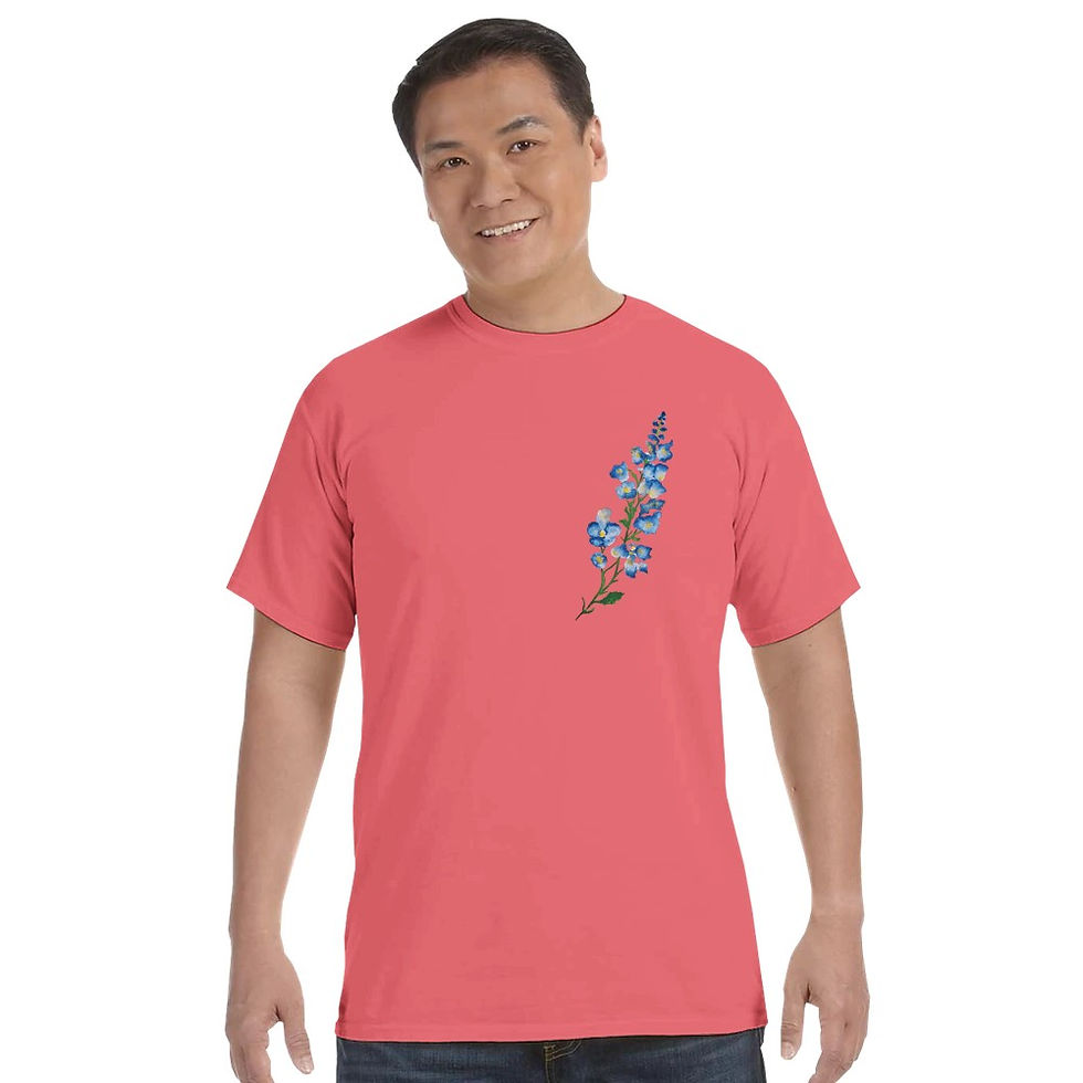 Thumbnail: Blue Snapdragon Unisex Heavyweight Crewneck T-Shirt