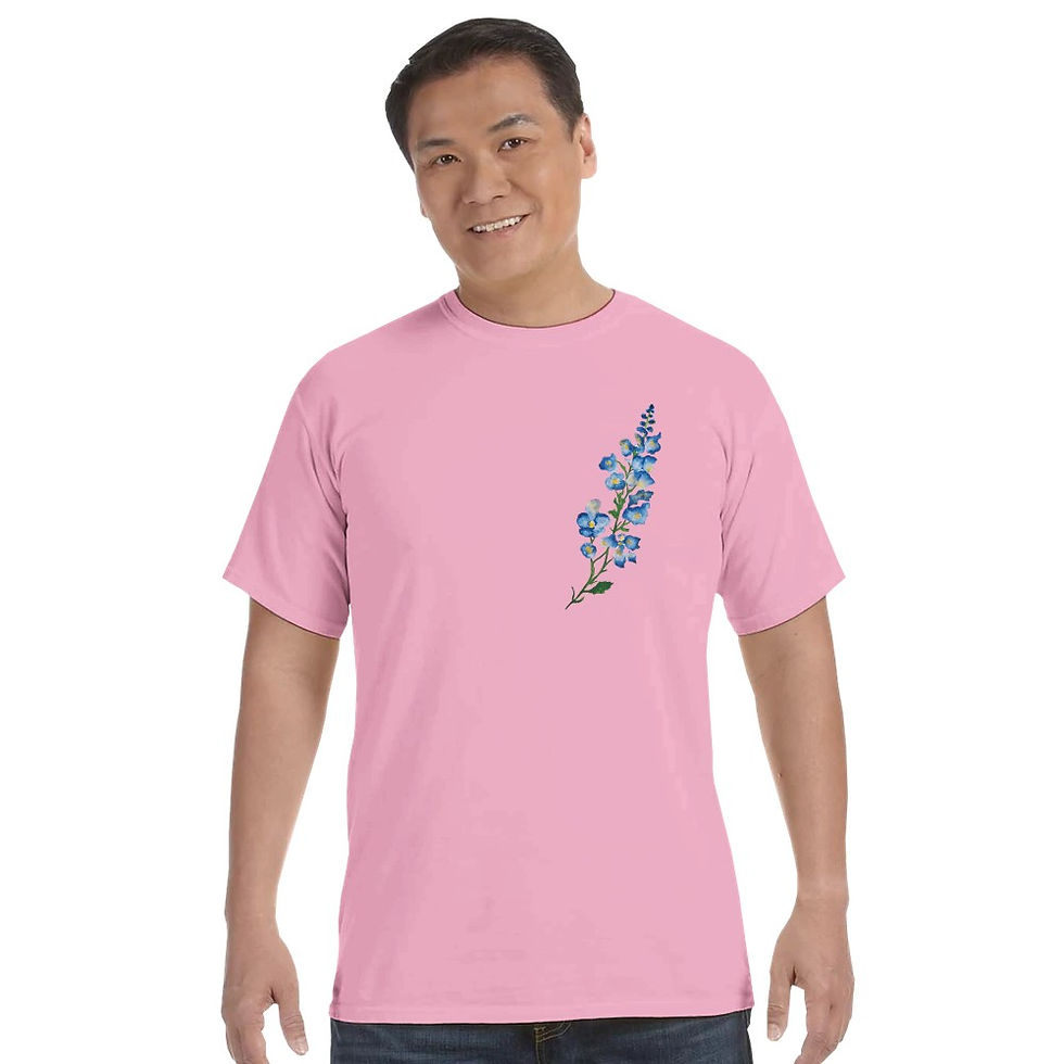Thumbnail: Blue Snapdragon Unisex Heavyweight Crewneck T-Shirt