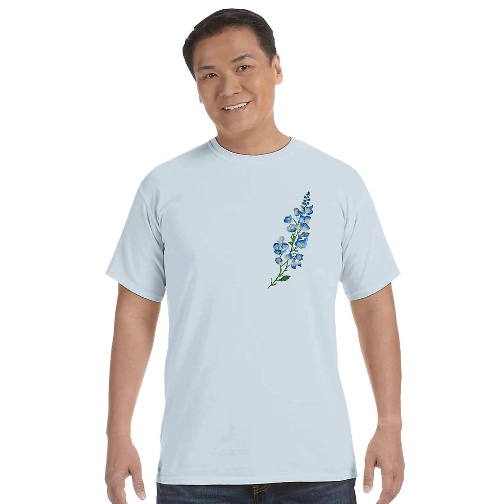 Thumbnail: Blue Snapdragon Unisex Heavyweight Crewneck T-Shirt