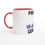Thumbnail: White 11oz Ceramic Mug with Color Inside
