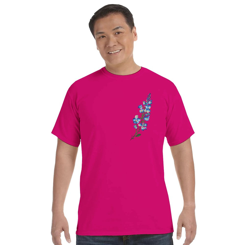 Thumbnail: Blue Snapdragon Unisex Heavyweight Crewneck T-Shirt