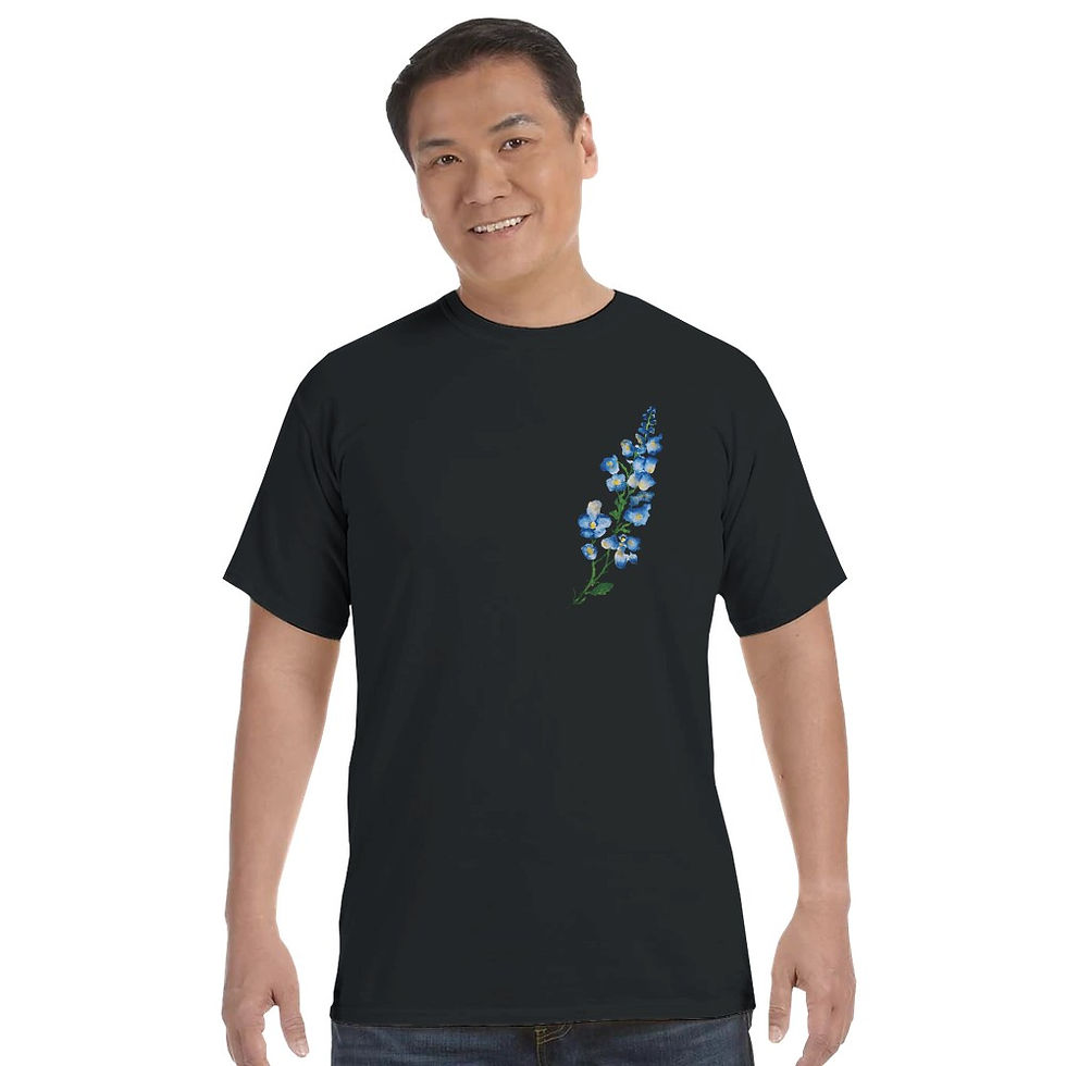 Thumbnail: Blue Snapdragon Unisex Heavyweight Crewneck T-Shirt