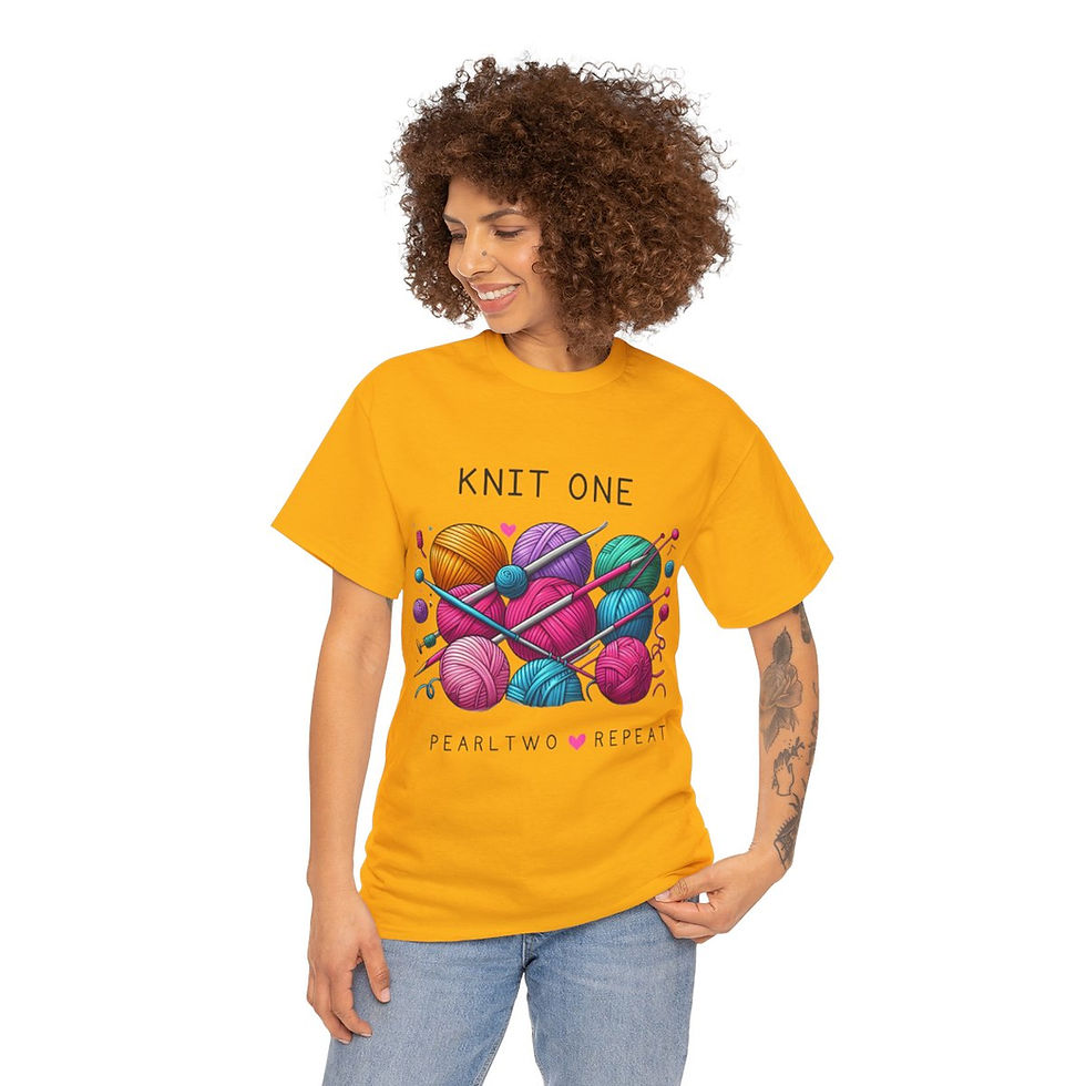 Thumbnail: Knit One, Pearl 2, Repeat Knitting Yarn Balls T-Shirt 100% Cotton