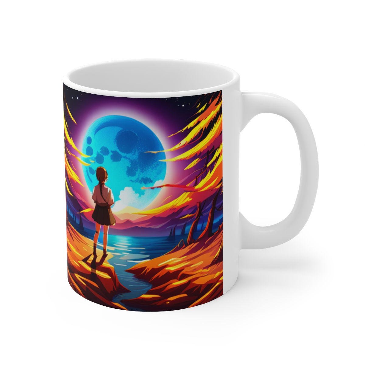 Lunar Moon Anime Fantasy Art #14 Ceramic Mug 11oz Unique Artwork