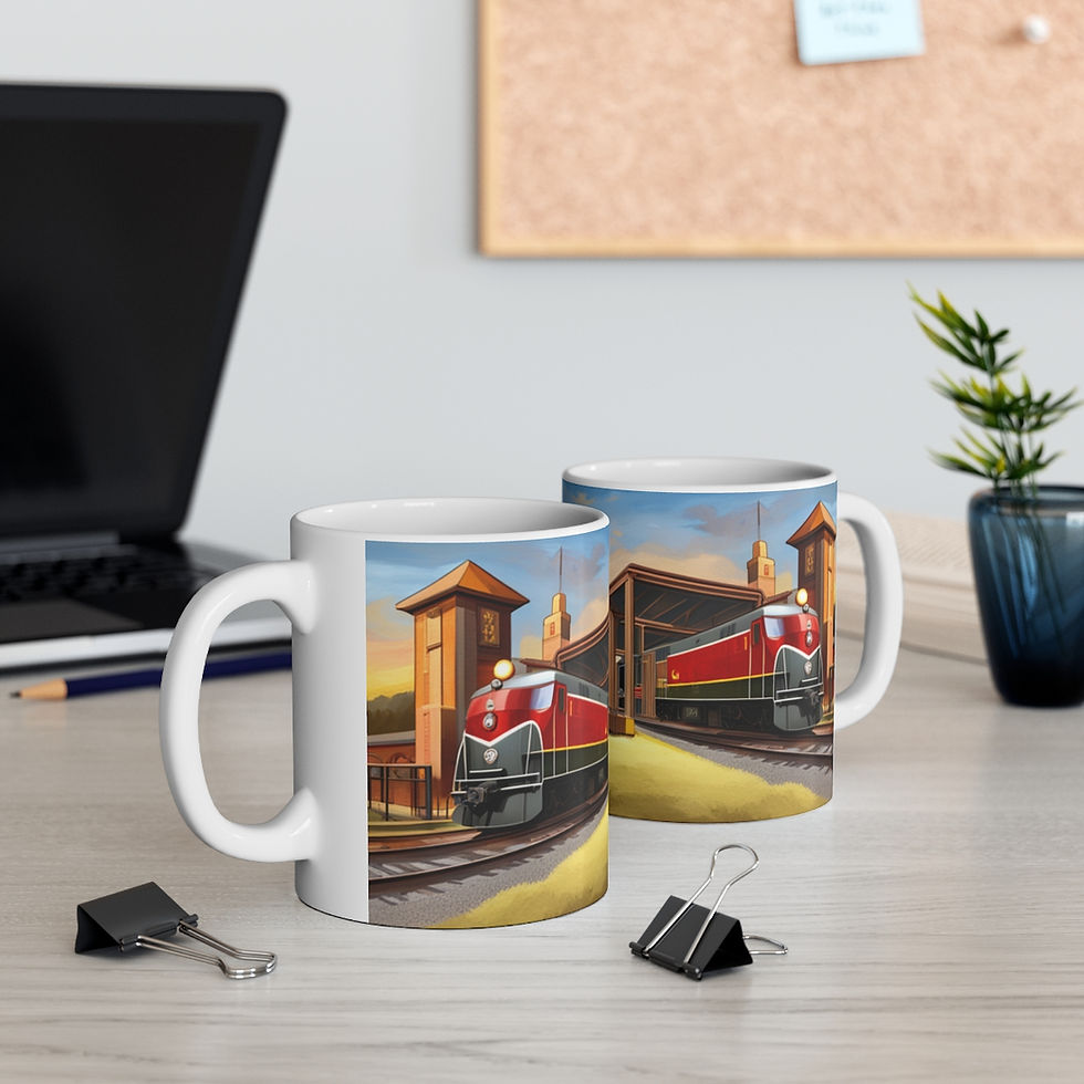 Thumbnail: Train Engineer & Conductor Inspired  #4 Decorative 11oz Ceramic Coffee Mug
