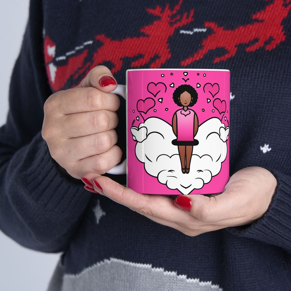 Thumbnail: Fall in Love Charming Pink Heart Collection #31 11oz Ceramic Coffee Mug
