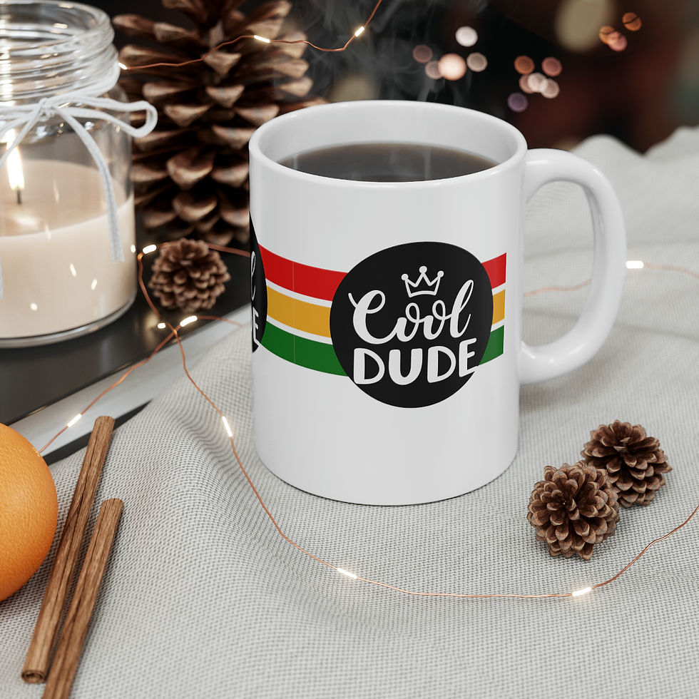 Thumbnail: Cool Dude 11oz White Ceramic Beverage Mug Decorative Art