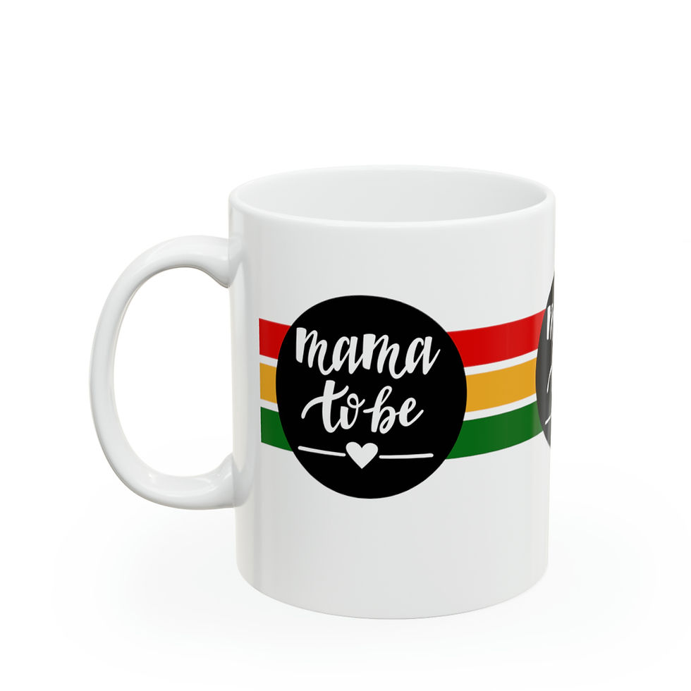 Thumbnail: Mama to Be 11oz White Ceramic Beverage Mug Decorative Art