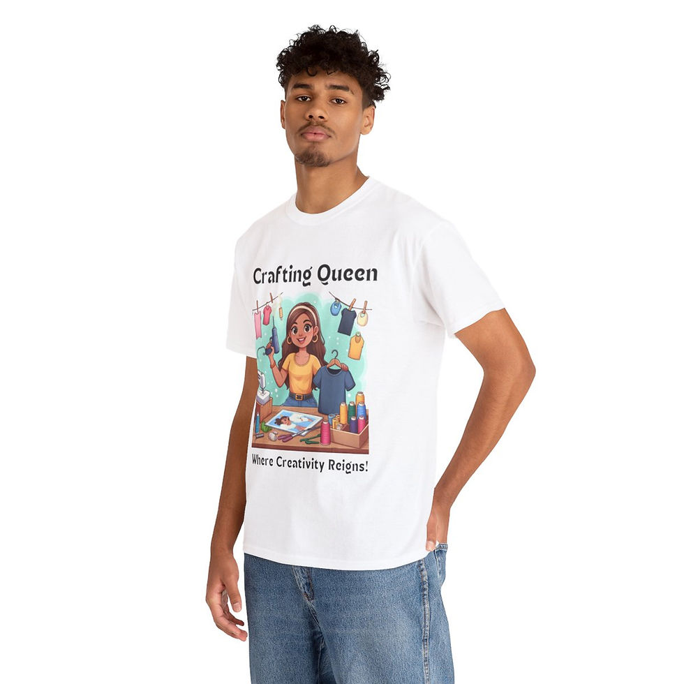 Thumbnail: Crafting Queen: Where Creativity Reigns, T-Shirt Designing 100% Cotton Classic