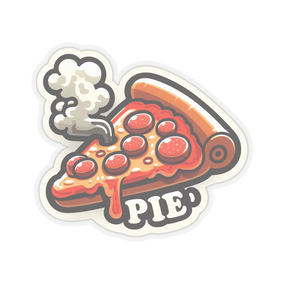 Thumbnail: Pizza Pie Slice Foodie Vinyl Stickers, Funny, Laptop, Water Bottle, Journal, #14
