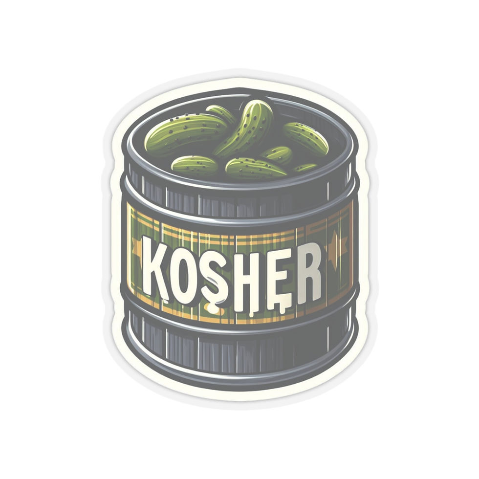 Thumbnail: Kosher Pickle Barrel Vinyl Sticker, Foodie, Mouthwatering, Whimsical, Food #3