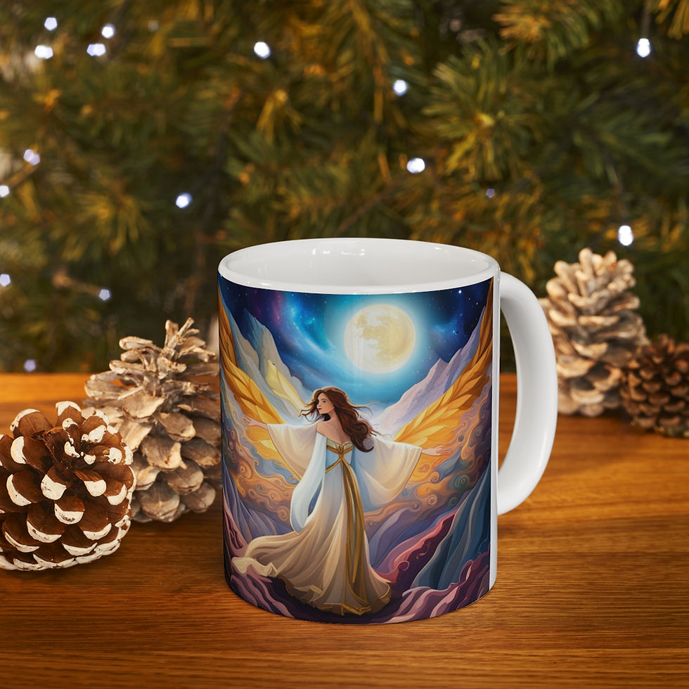 Thumbnail: Majestic Angel in all her Splendor Mug 11oz mug AI- Unique Artwork