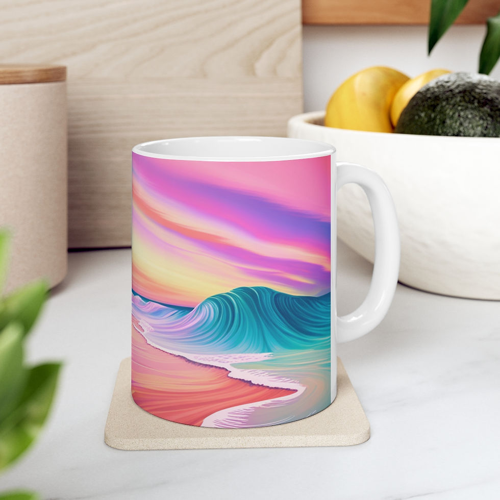 Thumbnail: Aquatic fantasy Sunset #17 Decorative 11oz Ceramic Coffee Mug