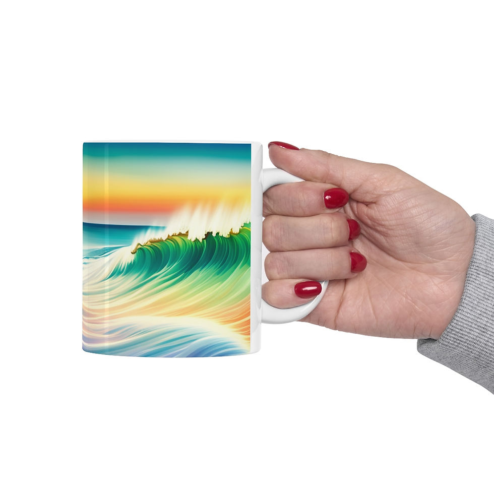 Thumbnail: Aquatic fantasy Sunset #19 Decorative 11oz Ceramic Coffee Mug