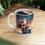 Thumbnail: Here Comes Motorcycling Santa Bringing Gifts 11 oz Ceramic Mug #2 Artwork