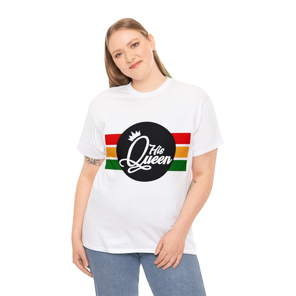 Thumbnail: Muse Wearable Sports His Queen Unisex Heavy Cotton Crewneck T-Shirt