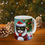 Thumbnail: Customizable Mischievous Gray Kitty Christmas Vibes 11oz Ceramic Coffee Mug  #1