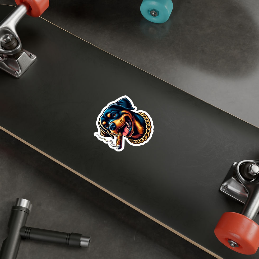 Thumbnail: The Dog Life Rottweiler Dog Kiss-Cut Vinyl Sticker UV and Water Resistant