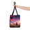 Thumbnail: Kisses from Heaven Red Skies Series #6 Tote Bag AI Artwork 100% Polyester