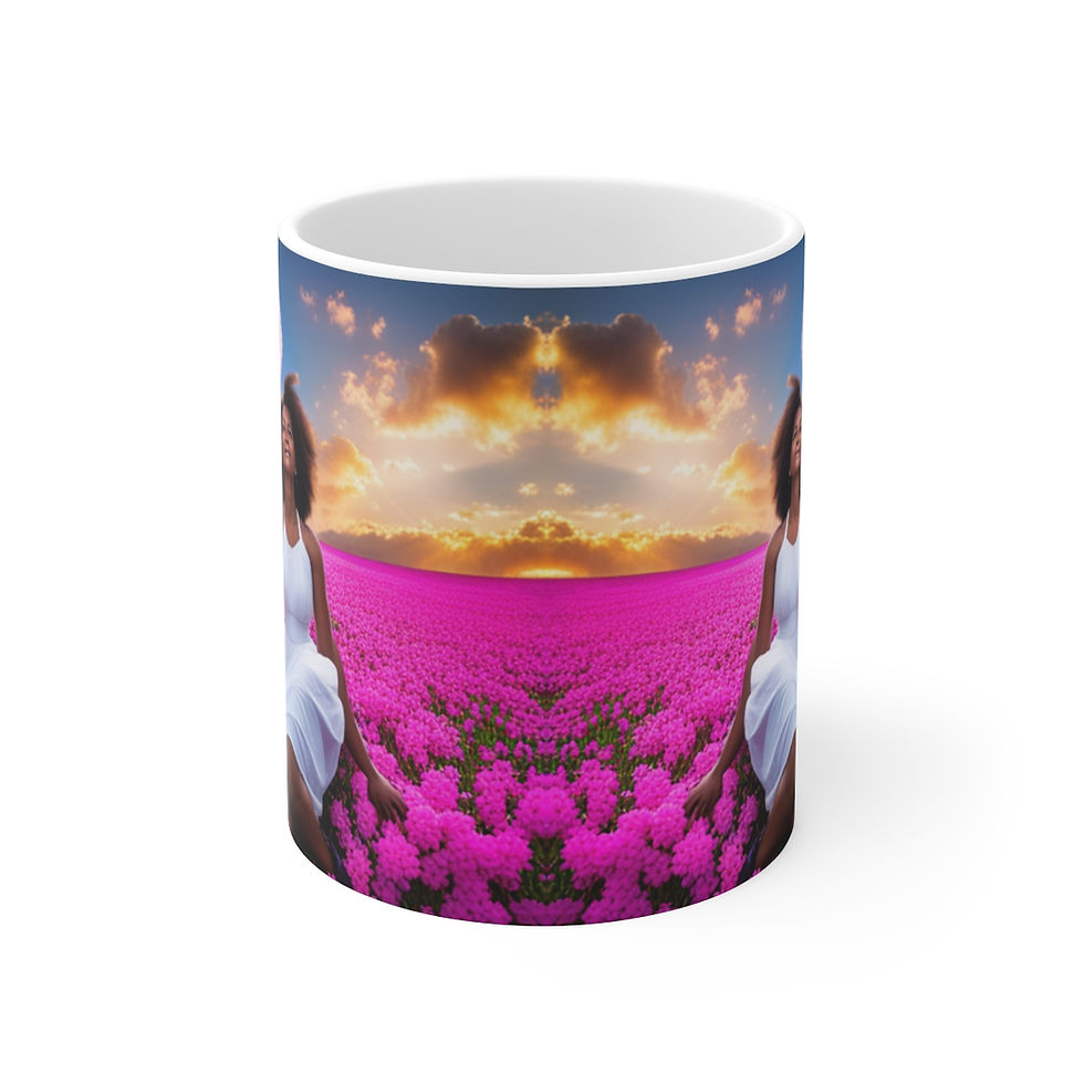 Thumbnail: Fall in Love Charming Pink Heart Collection #34 11oz Ceramic Coffee Mug