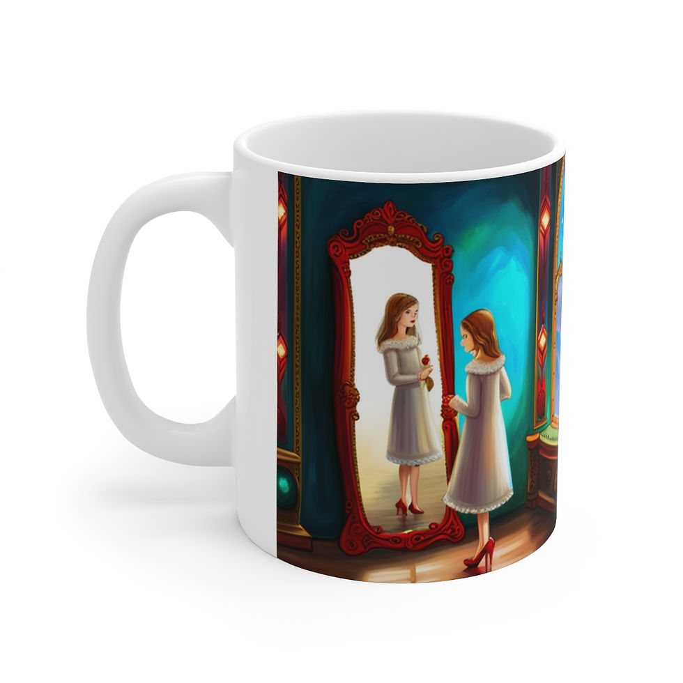 Thumbnail: Playing Dress up Just Like Mommie #8 Mug 11oz mug AI- Unique Artwork