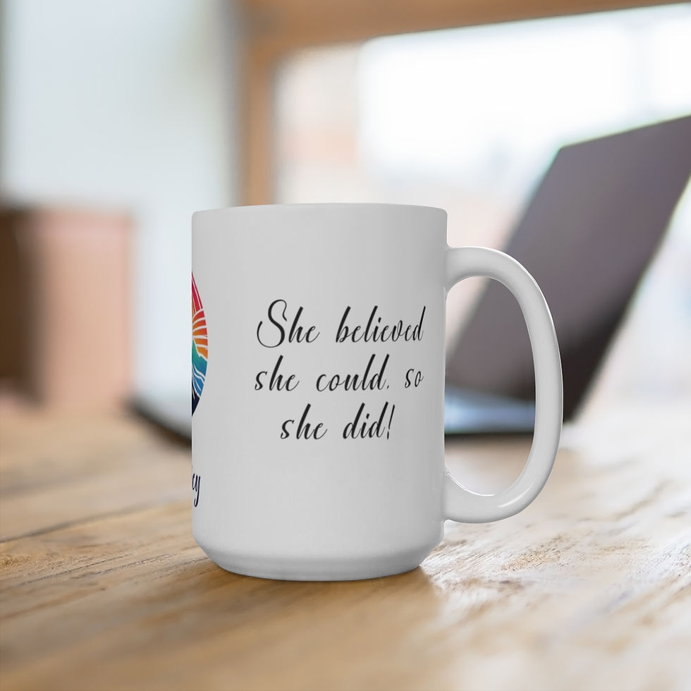 Thumbnail: She believed she could so she did 15oz Customizable Motivational Coffee Mug #3