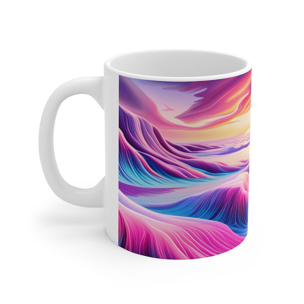 Thumbnail: Aquatic fantasy Sunset #3 Decorative 11oz Ceramic Coffee Mug