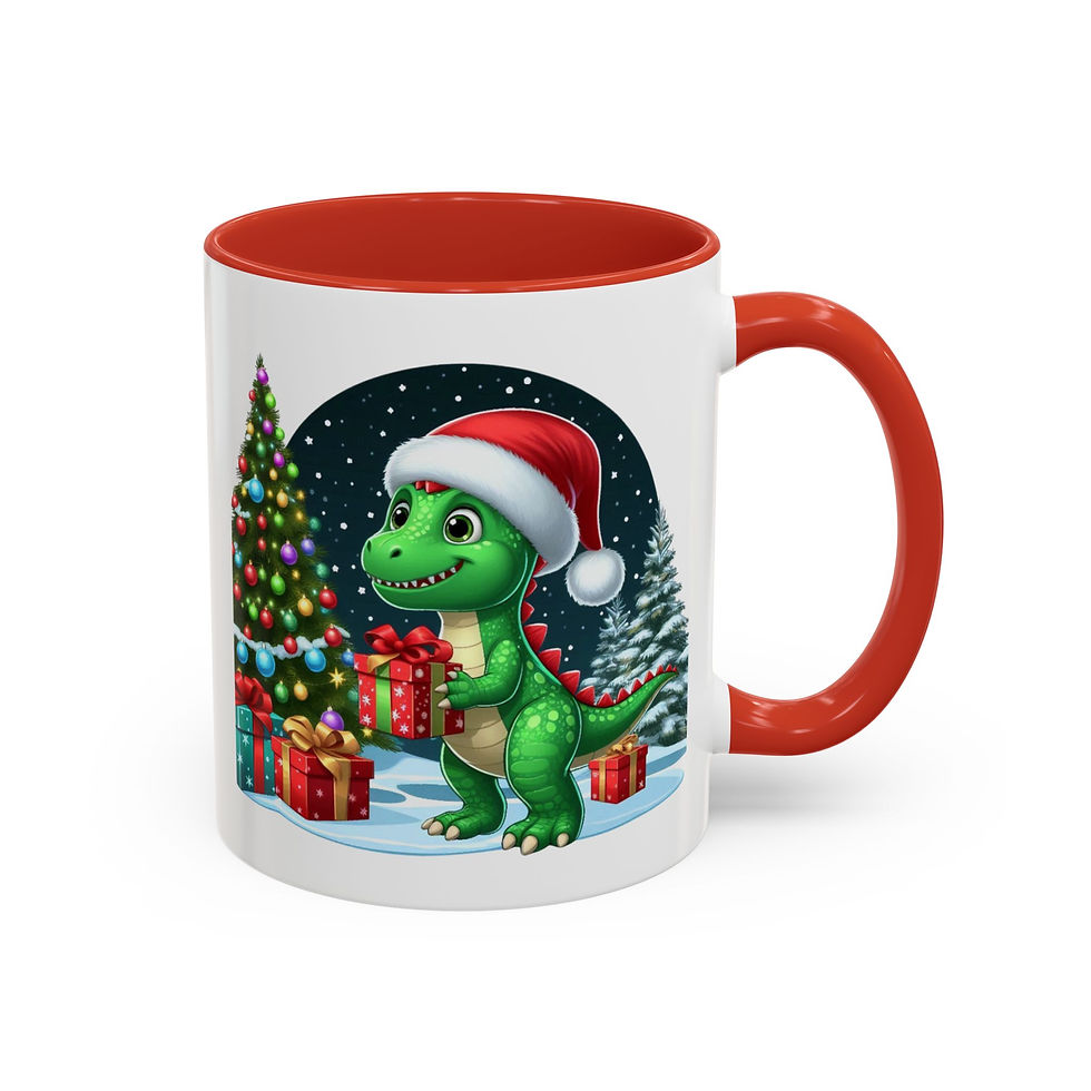 Mug Dinosaur Gifts Santa Hat Holiday Coffee Cup 11, 15oz