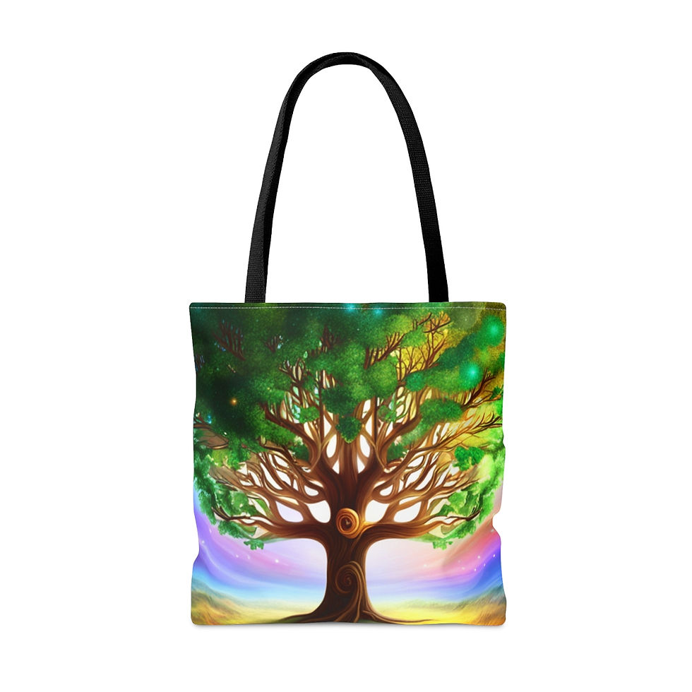 Thumbnail: Ancestry Family Tree Deep Roots #2 Tote Bag AI Artwork 100% Polyester