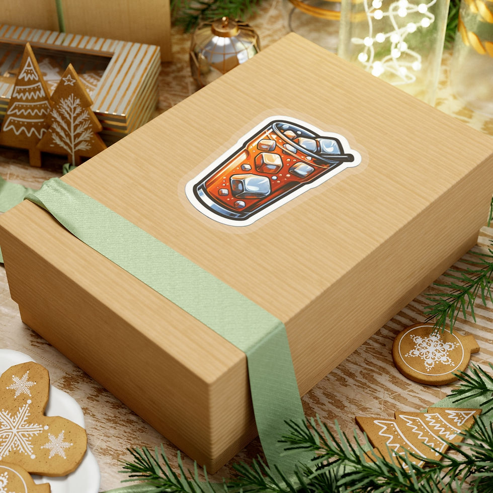 Thumbnail: Ice Tea Vinyl Stickers, Laptop, Foodie, Beverage-inspired, Thirst Quencher #6