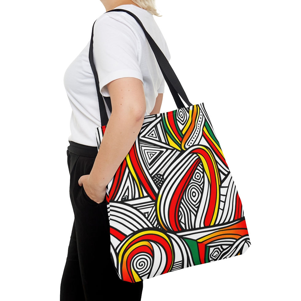 Thumbnail: African Cultural Designs #13 Decorative Tote 100% Polyester Sublimination