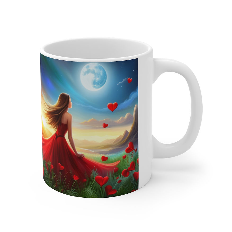 Nothing but True Love at Sunset #2 11oz mug AI- Unique Artwork