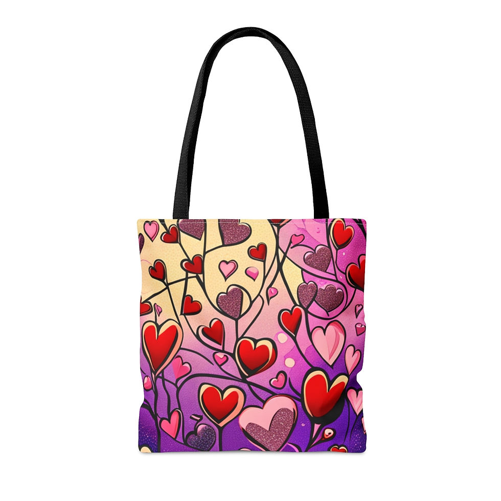 Thumbnail: Pallets Charming Pink Heart Collection #18 Tote 100% Polyester Sublimination