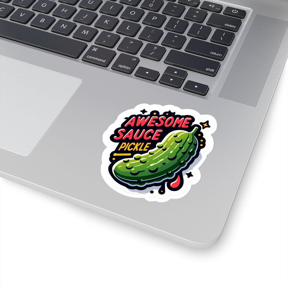 Thumbnail: Awesome Sauce Pickle Vinyl Sticker, Foodie, Mouthwatering, Whimsical, Food #8