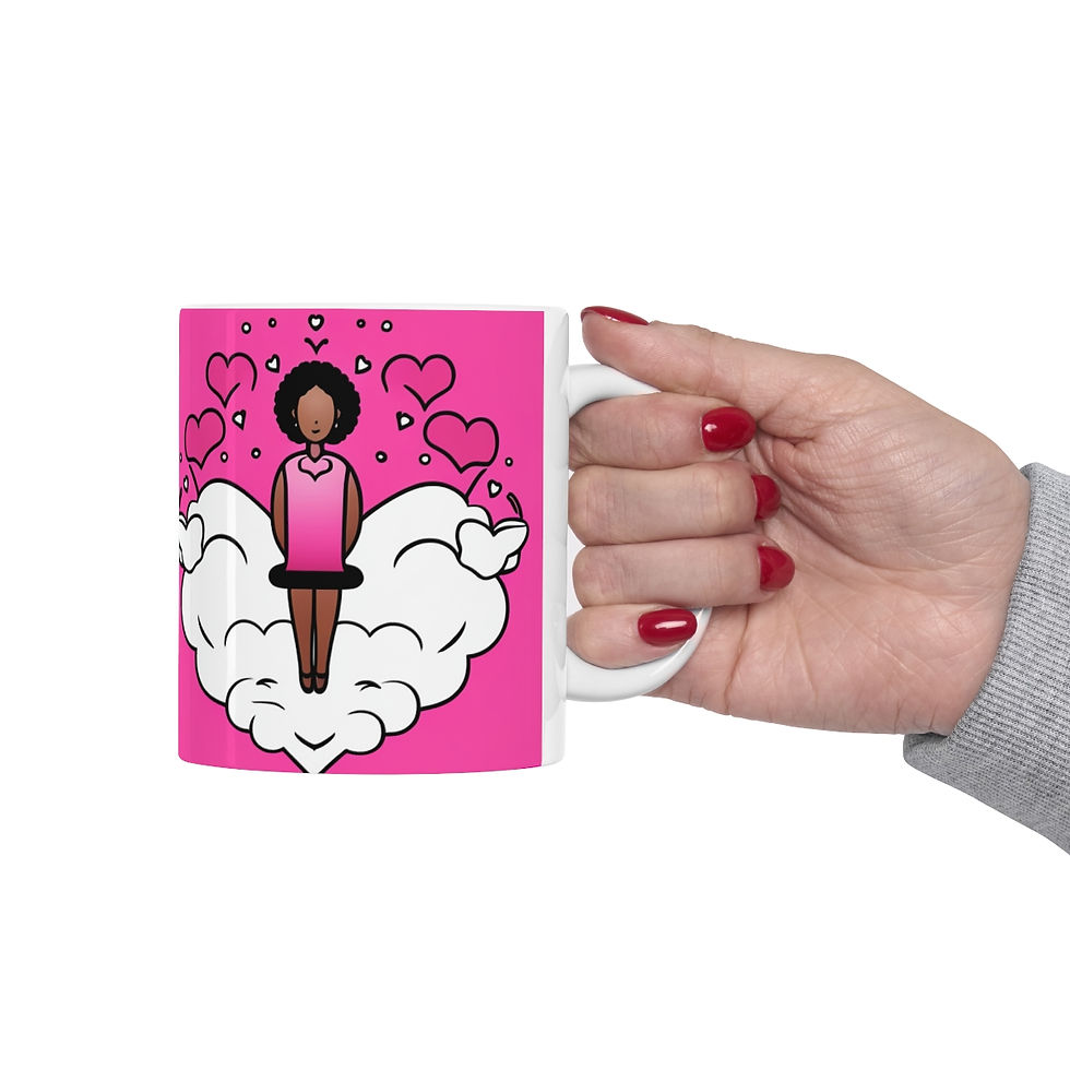Thumbnail: Fall in Love Charming Pink Heart Collection #31 11oz Ceramic Coffee Mug