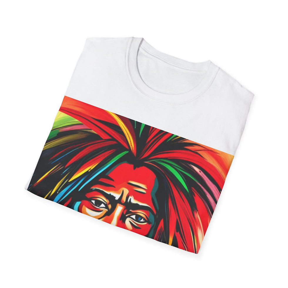 Thumbnail: African Cultural Designs Warrior King #7 Softstyle Crewneck T-Shirt